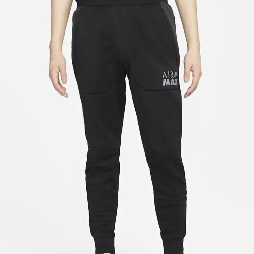 Men’s Nike Sportswear Fleece Air Max Joggers Therma-Fit Black DO7238-010 NEW